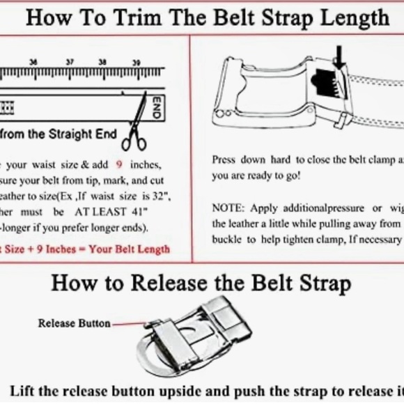 2/$30 Men’s Black Casual Ratchet No Holes Genuine Leather Belt Cut to Size - Picture 14 of 16